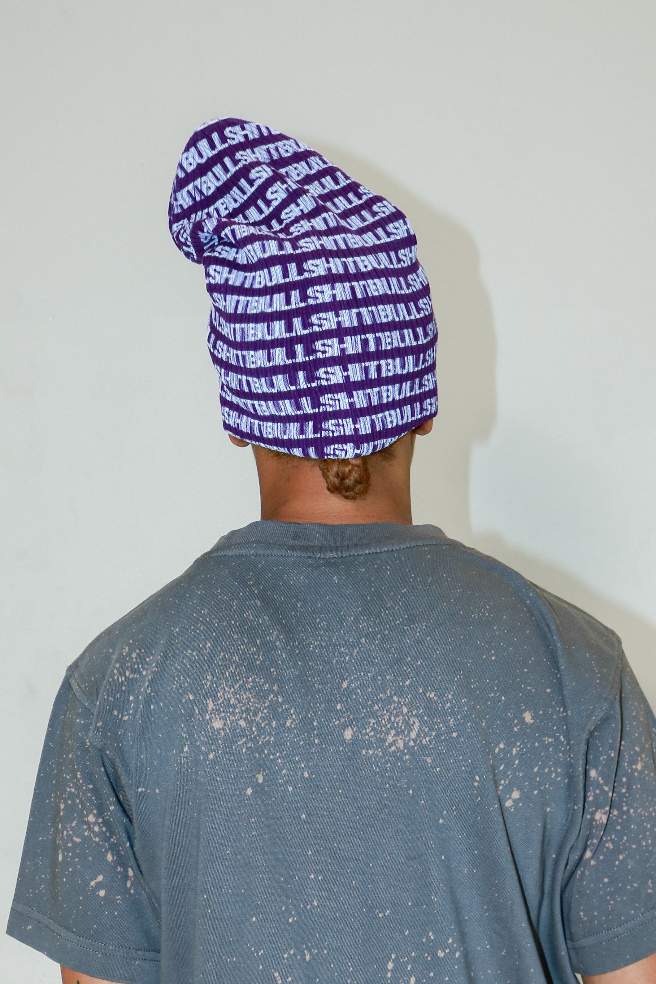 Purple BS Rhinestone Beanie