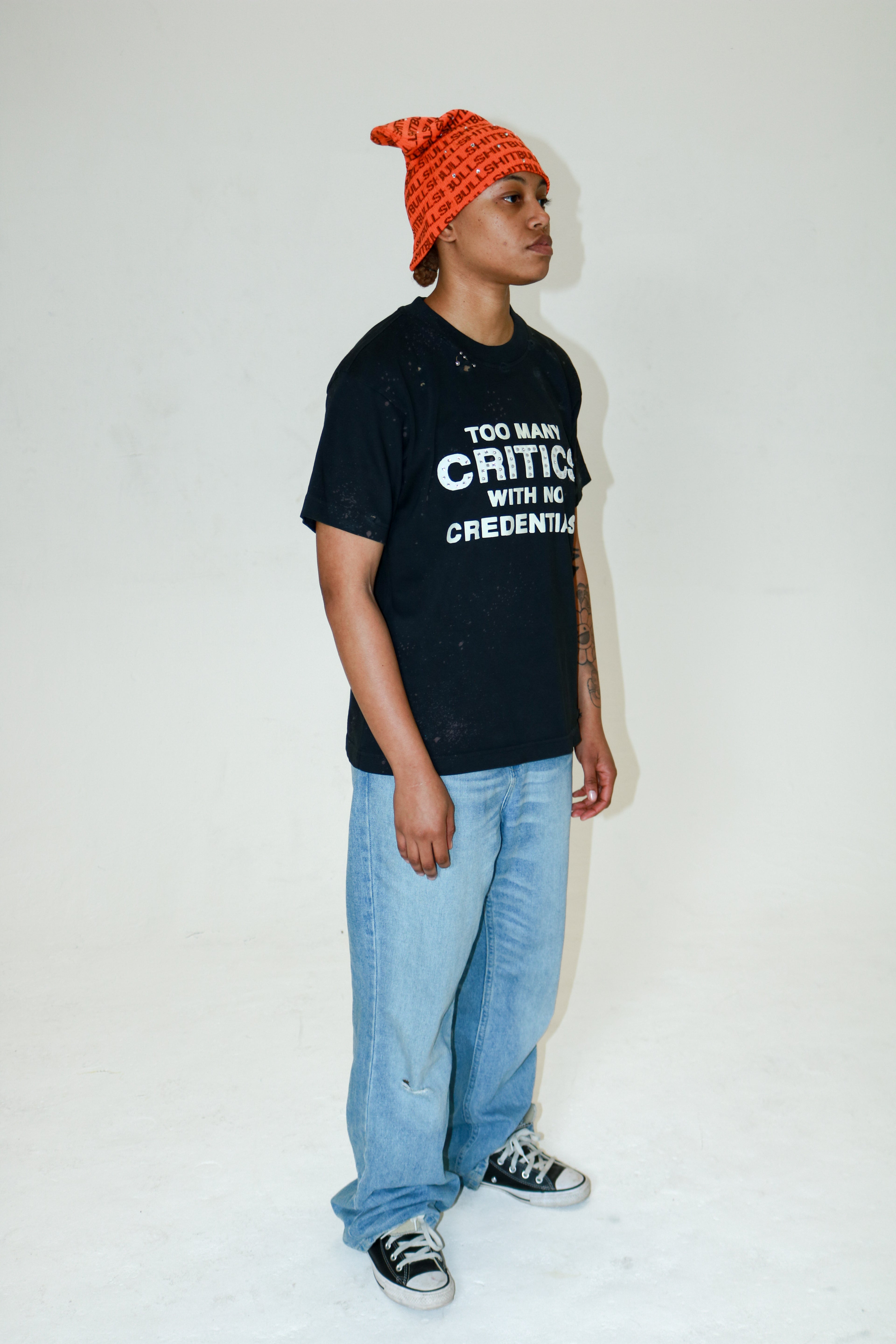 Black Critics Rhinestone Tee