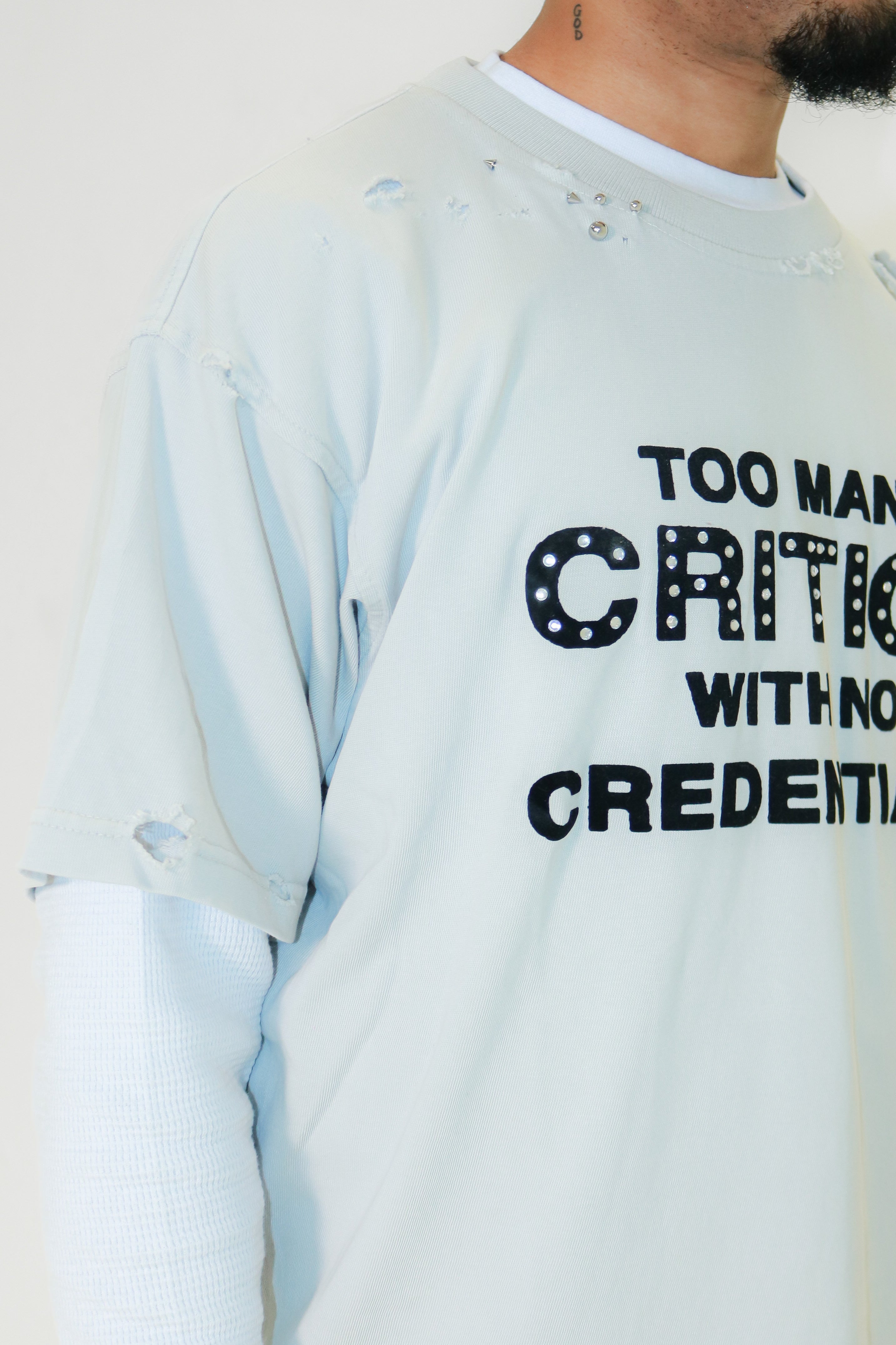Off-White Critics Rhinestone Tee