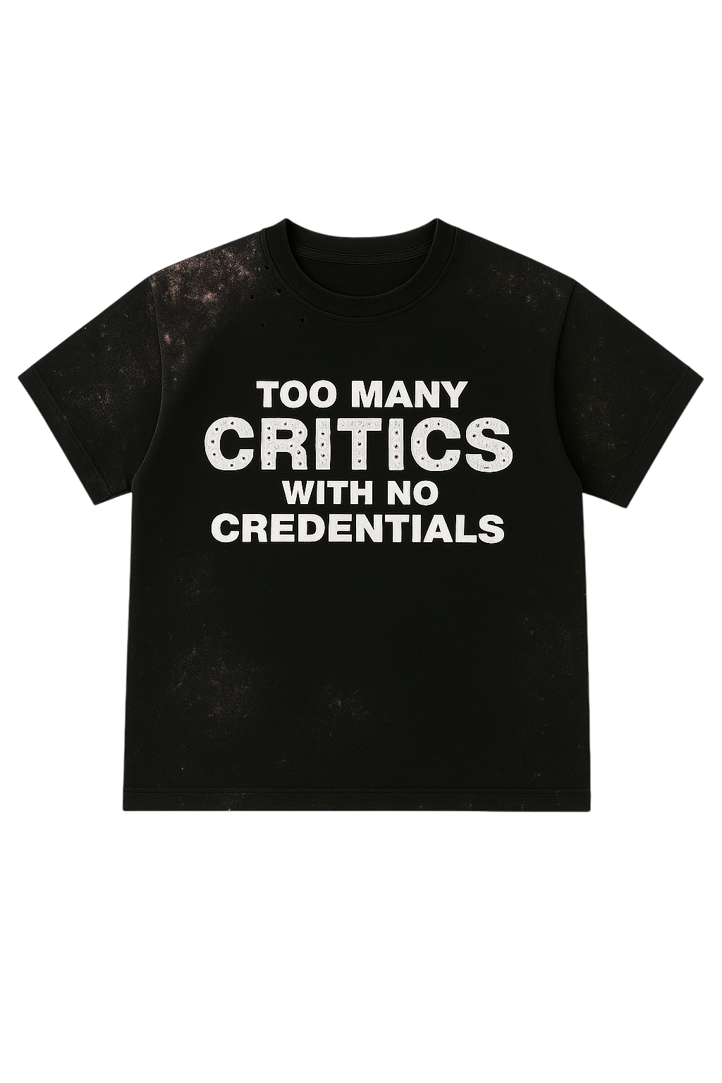 Black Critics Rhinestone Tee – INTRVTDSTARS